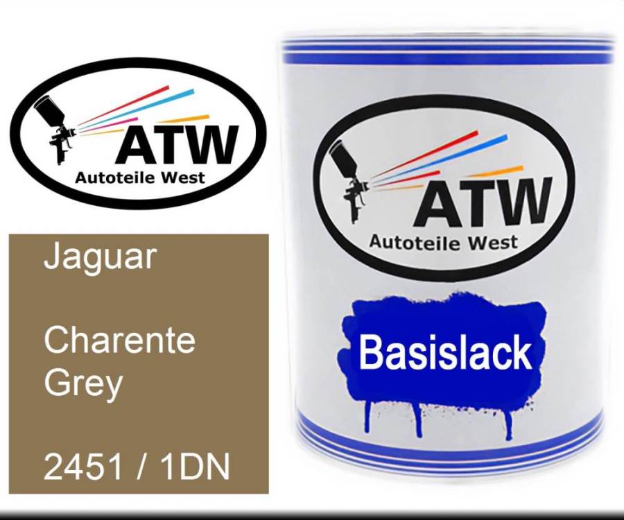 Jaguar, Charente Grey, 2451 / 1DN: 1L Lackdose, von ATW Autoteile West.